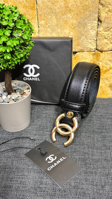CH Leather Belt - Black